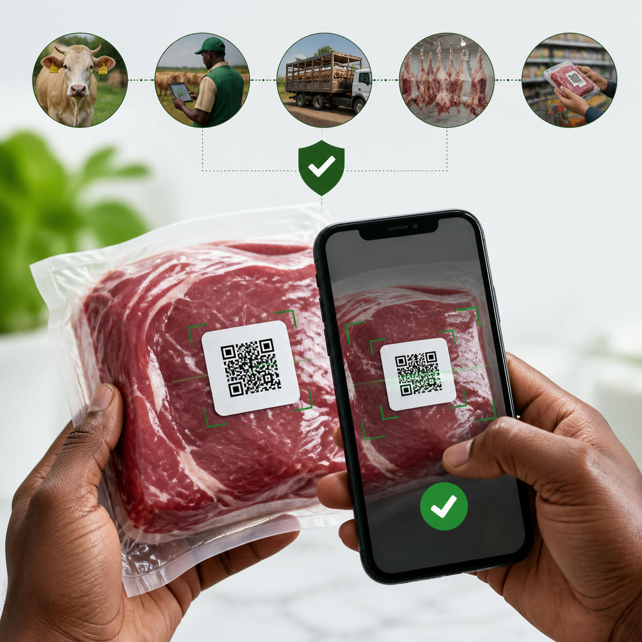 Produit tracé avec QR code et vérification mobile